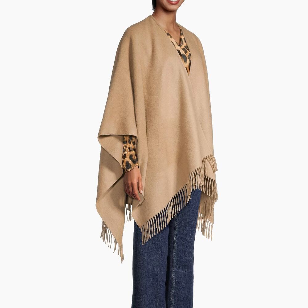 Vince Double-Face Wool-Cashmere Cape One Size - Picture 4 of 5